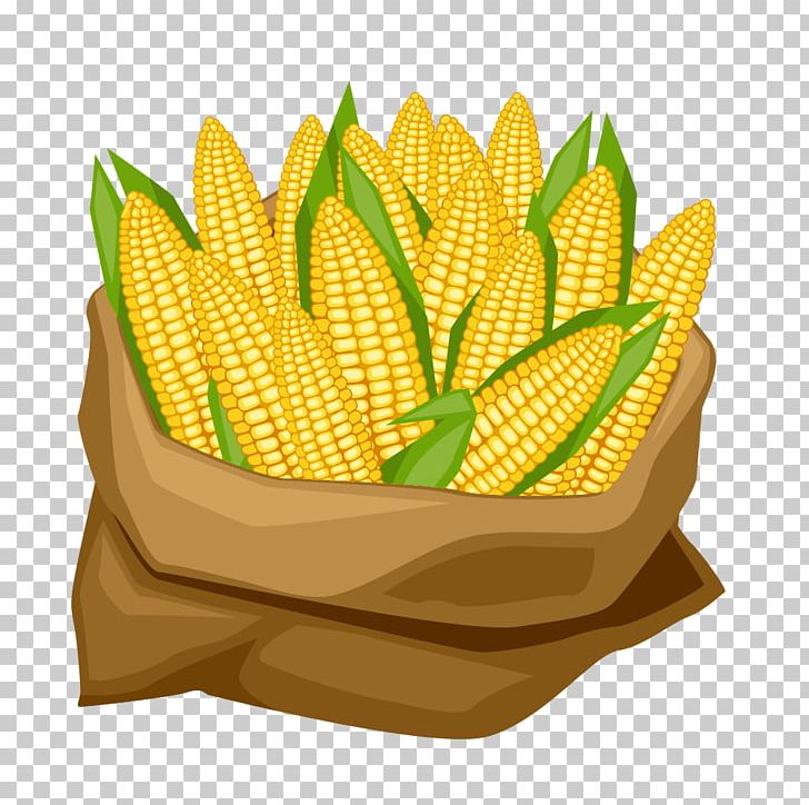corn clipart basket