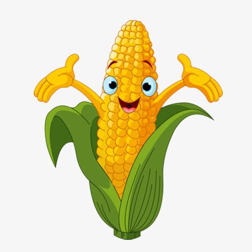 Corn clipart happy. Cartoon 