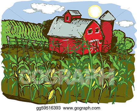 crops clipart barn
