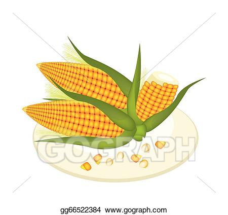 corn clipart plate