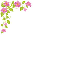 Flower border frames borders. Corner clipart cute