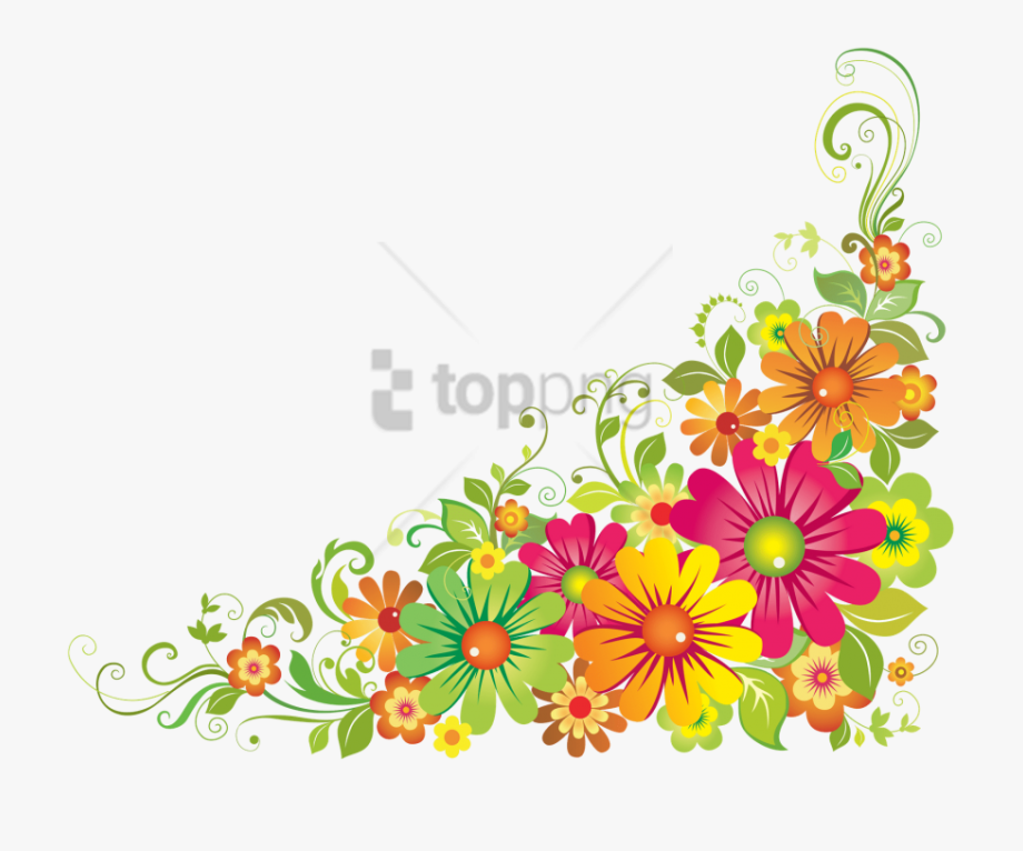 corner clipart floral
