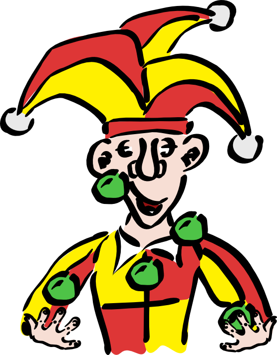 Middle ages group joker. Medieval clipart maid