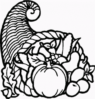Pictures of free download. Cornucopia clipart outline