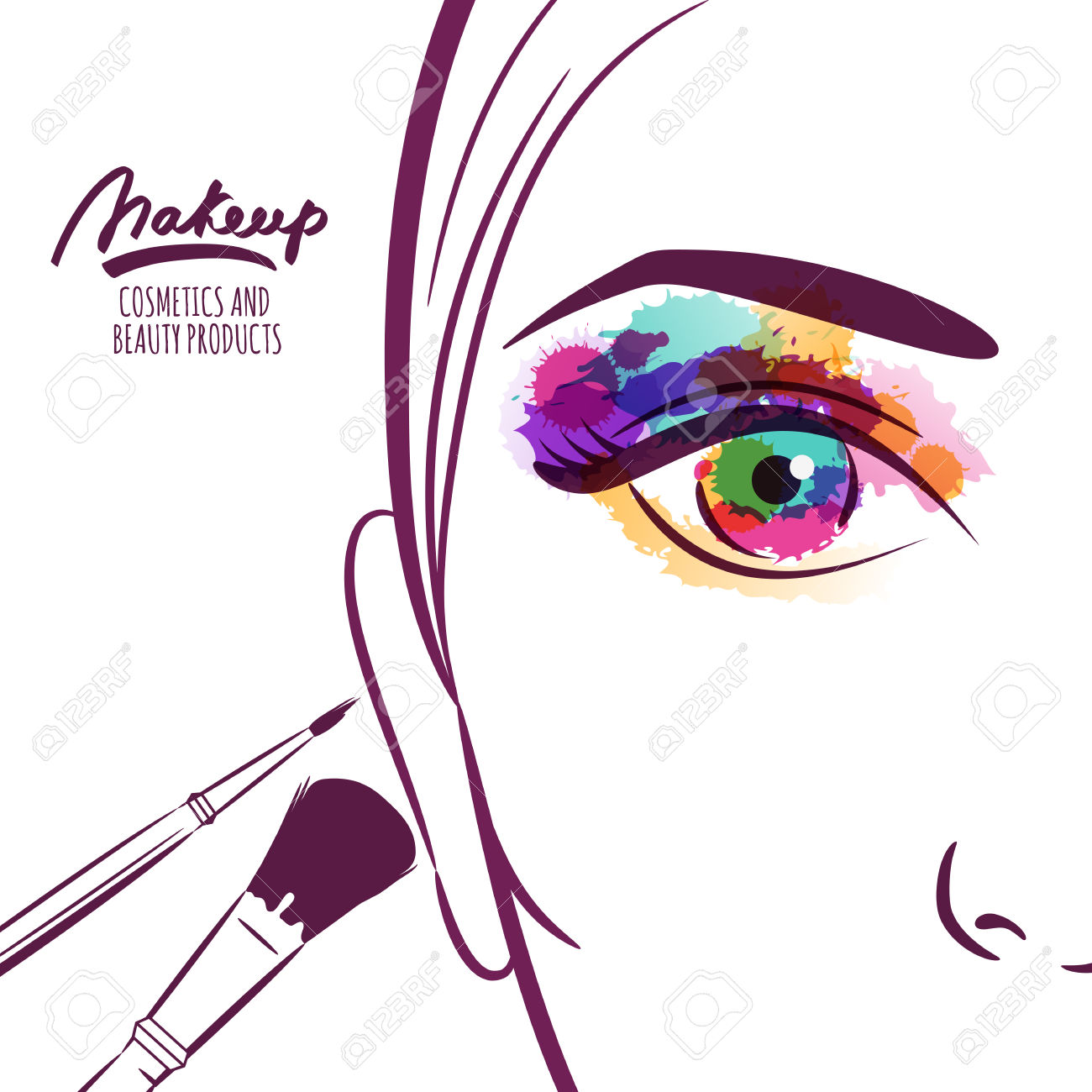 makeup clipart abstract