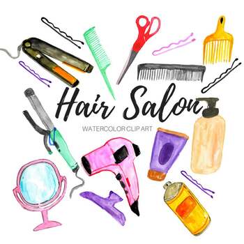 cosmetology clipart watercolor