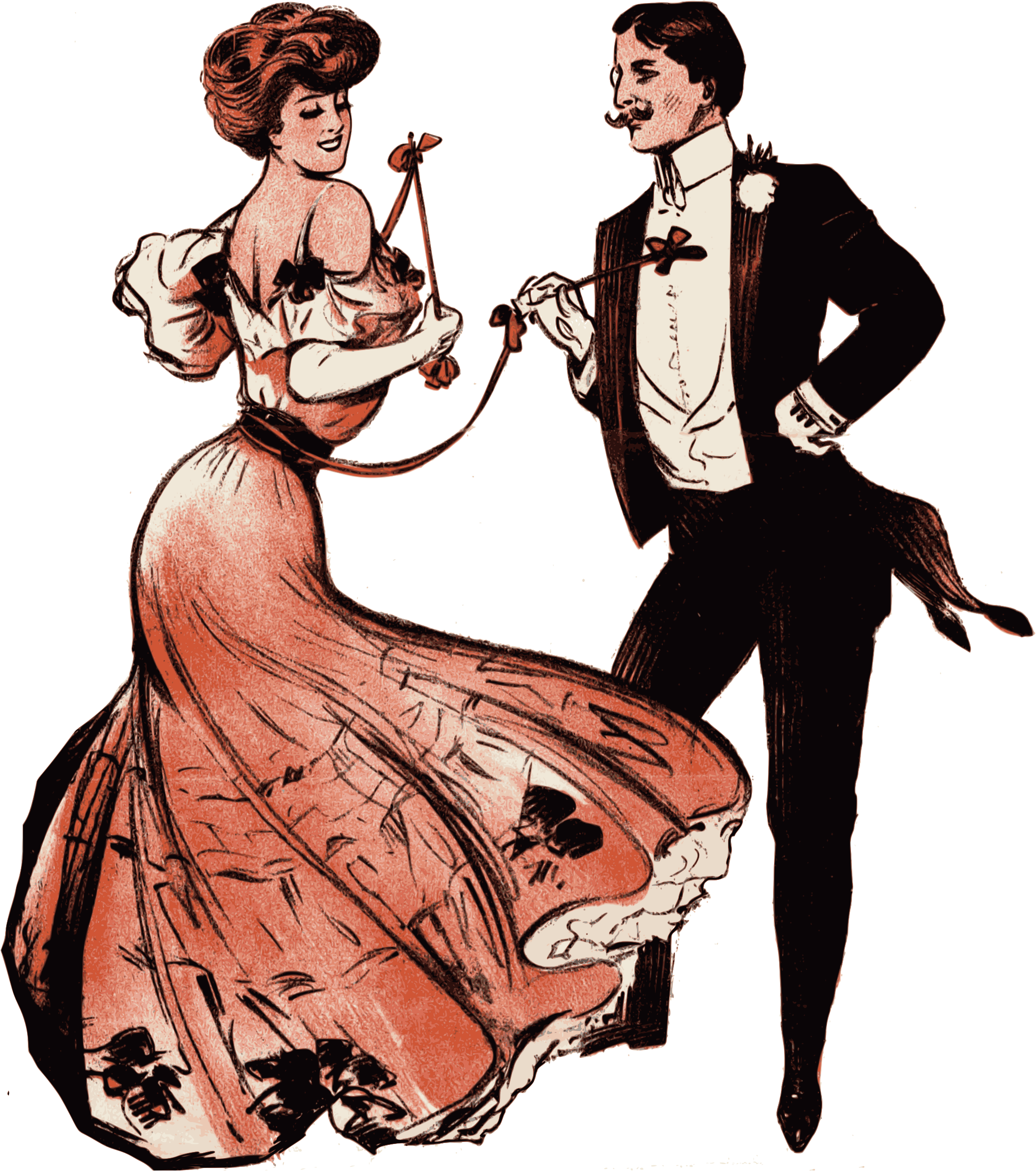 Couple dances big image. Families clipart fashion