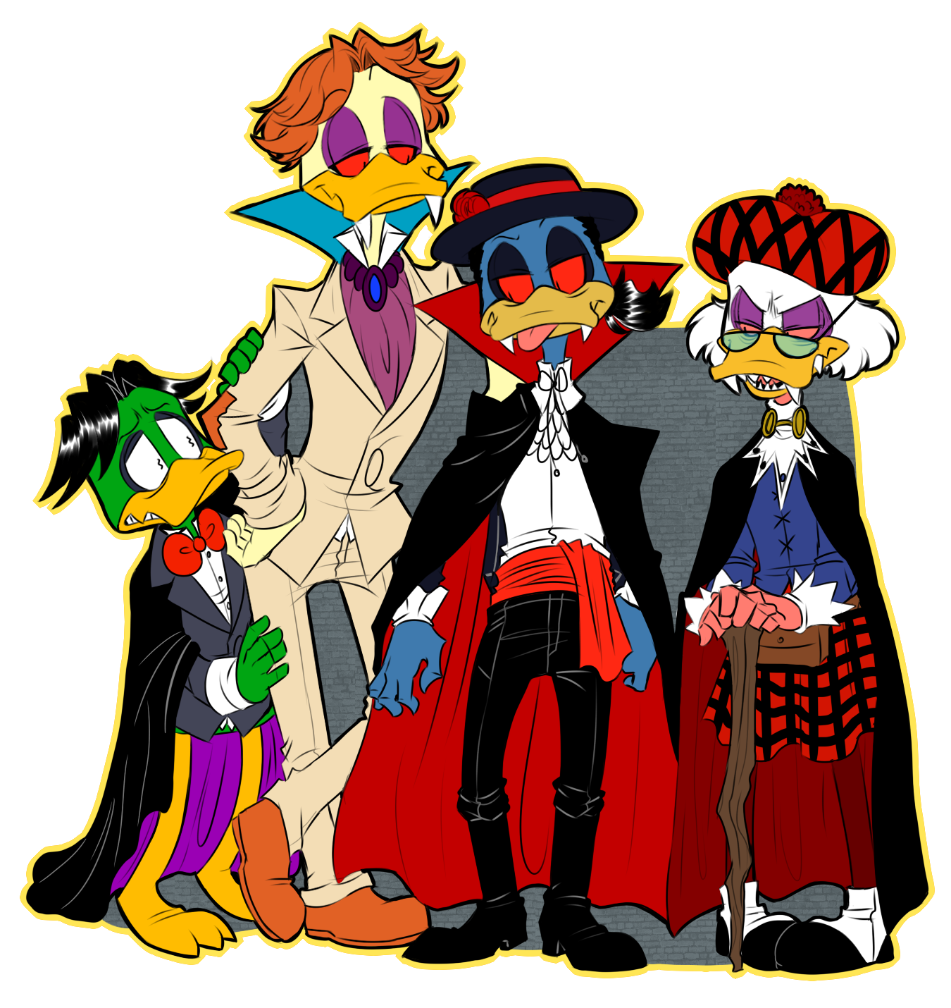 Costume clipart family member. Of vampire ducks by