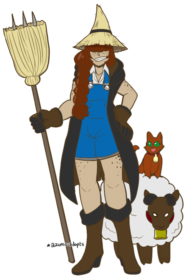 Witch adopts by azume. Costume clipart farmer