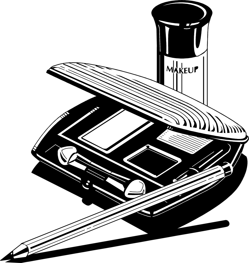 makeup clipart line drawing