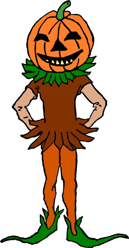 Costume clipart pumpkin costume. Boy color version medium
