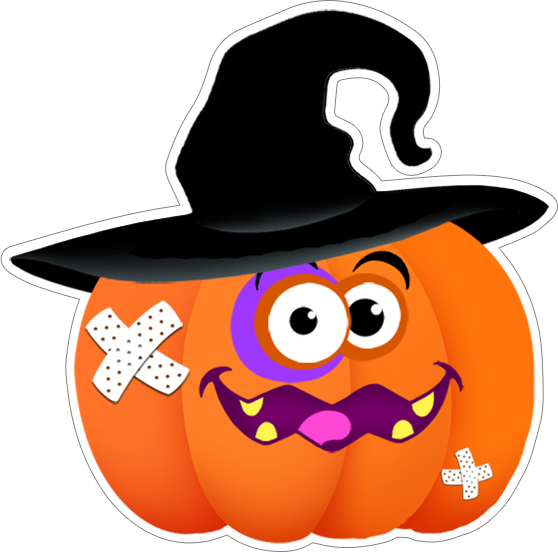 Funny foods halloween sticker. Costume clipart pumpkin costume