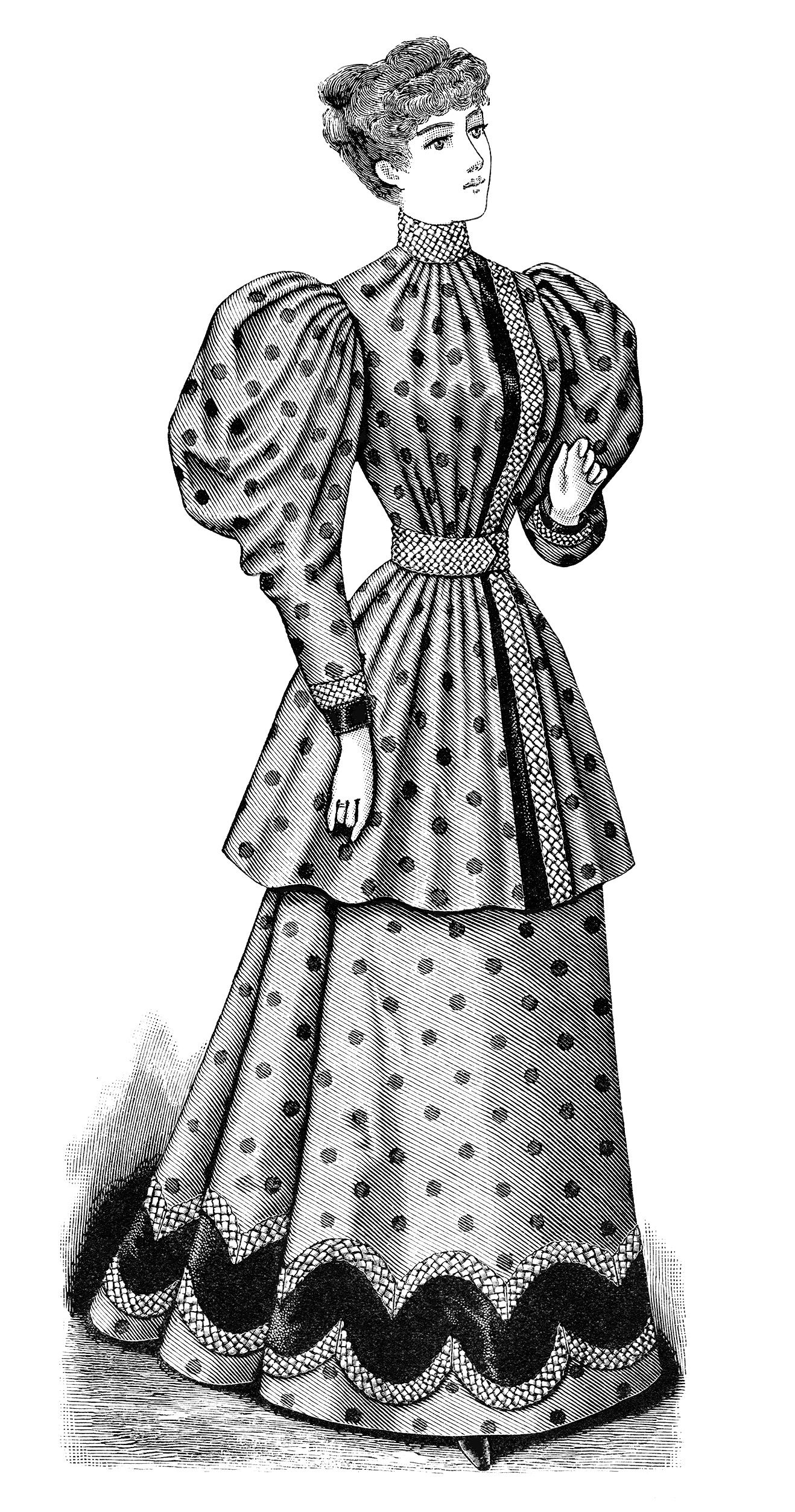 lady clipart old fashioned