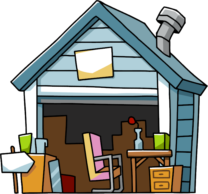 garage clipart messy