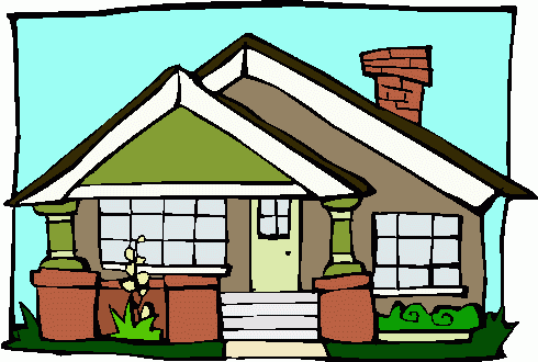 cottage clipart house family