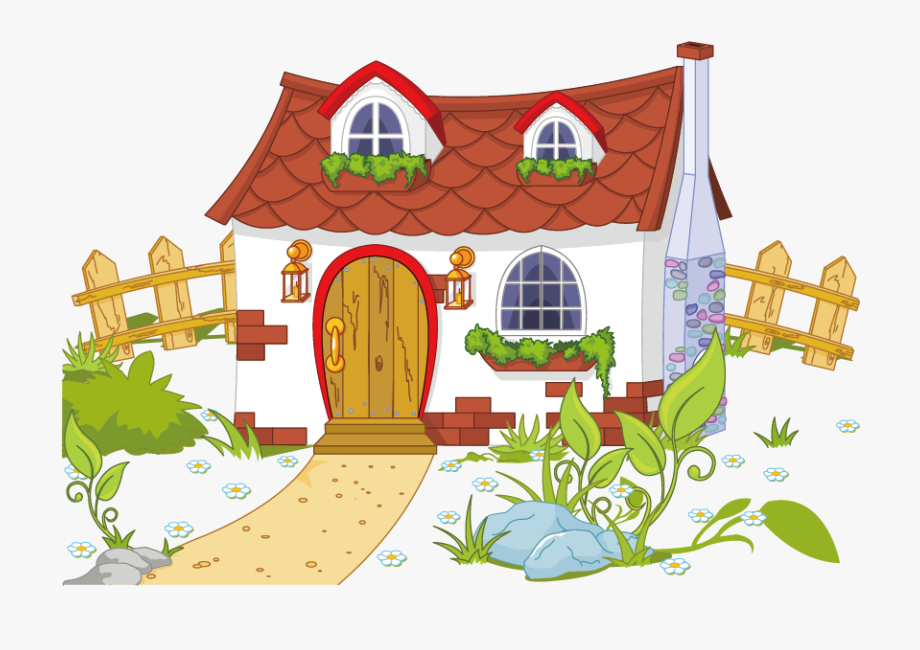 cottage clipart many house
