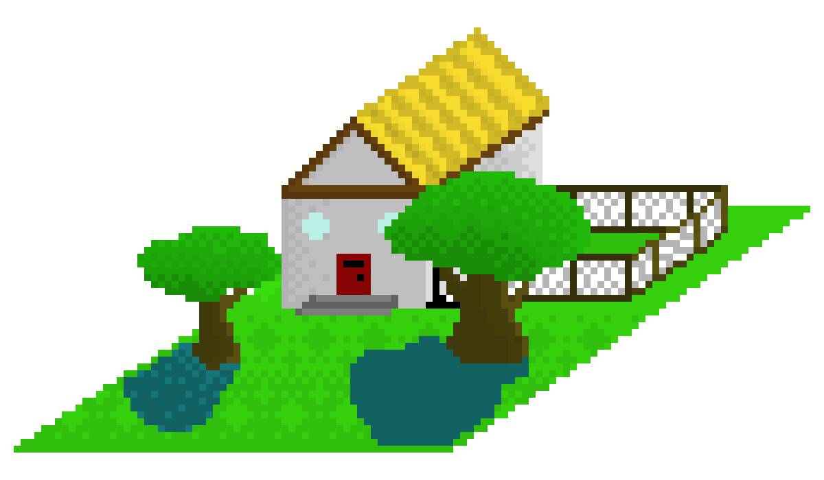 Cottage clipart pixel art, Cottage pixel art Transparent FREE for ...