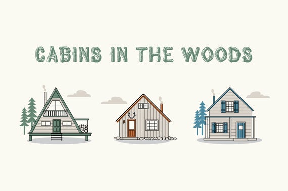 cottage clipart rustic house