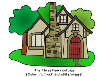 cottage clipart three bears