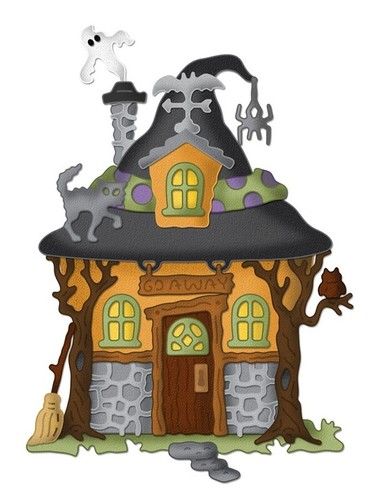 cottage clipart witch