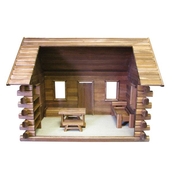Cottage clipart wooden cabin. Crockett s log dollhouse