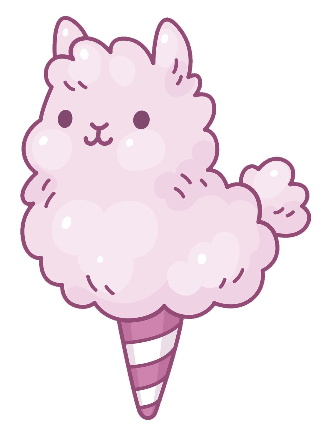 Cotton clipart fluffy. Pink candy llama alpaca