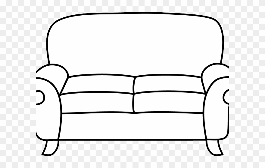 Couch clipart black and white, Couch black and white Transparent FREE