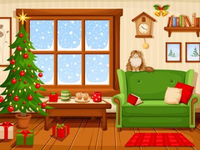 couch clipart christmas