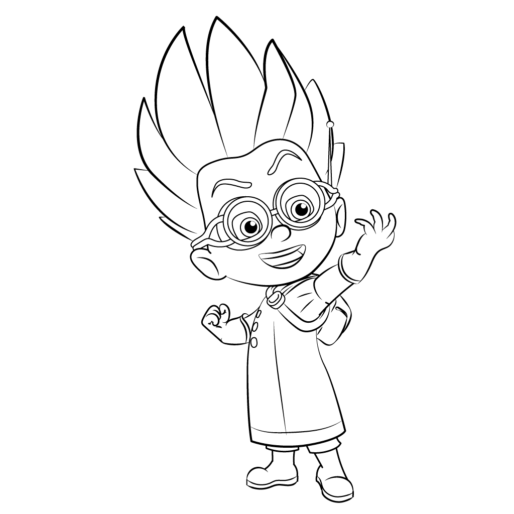 Top pj masks pages. Couch clipart coloring page