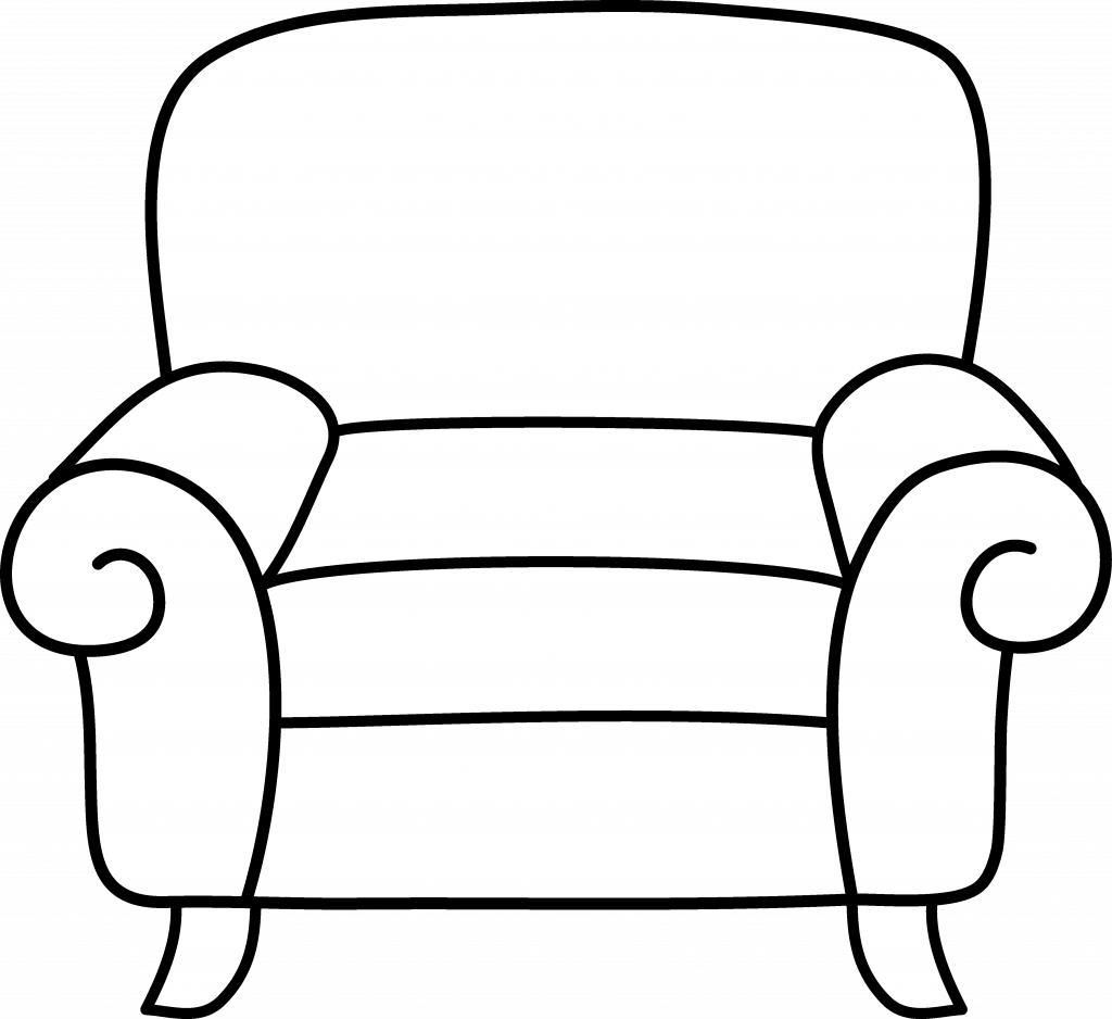 Free sofa pages presentcontemporaryart. Couch clipart coloring page