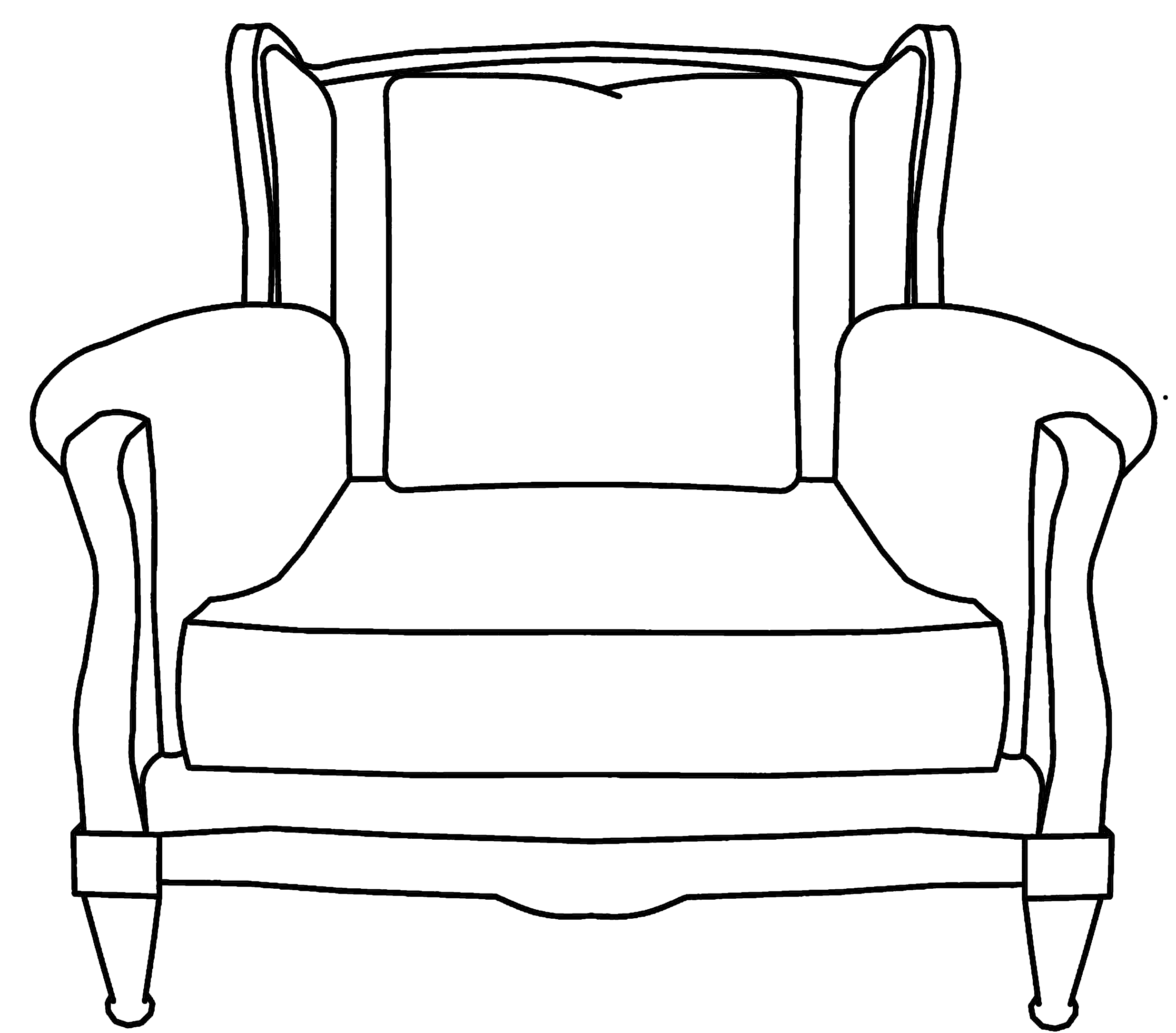 couch clipart draw