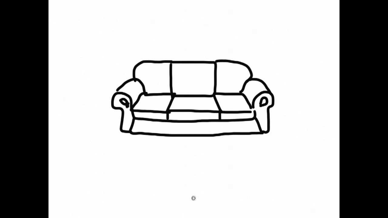 Ipad draw a simple. Couch clipart easy