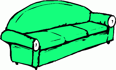 couch clipart green couch