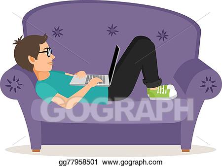 couch clipart lie on couch