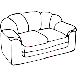 Couch clipart outline. Free sofa cliparts download