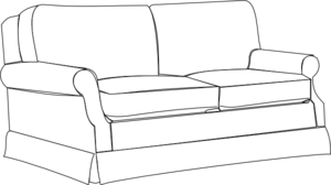 Couch clipart outline. Free sofa cliparts download