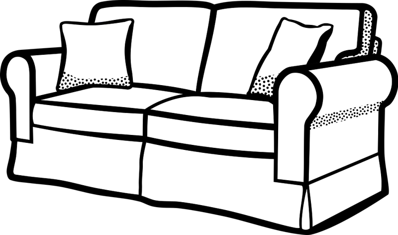 Sofa set homedesignview co. Couch clipart outline
