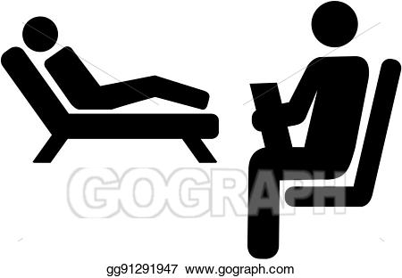 Vector stock psychologist icon. Couch clipart psychology