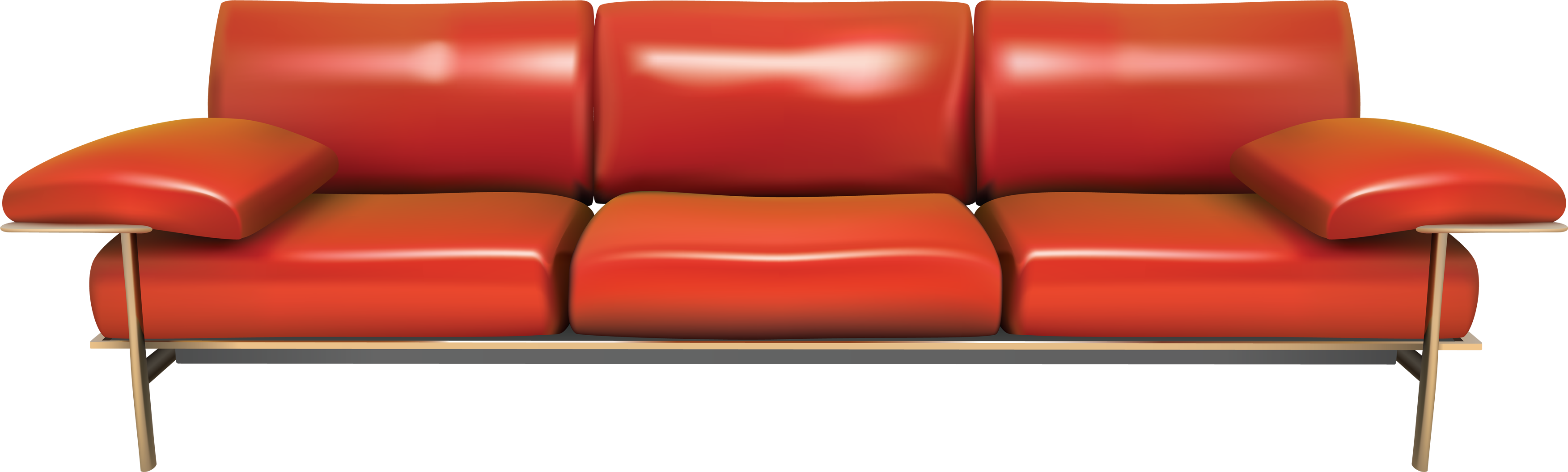 couch clipart red