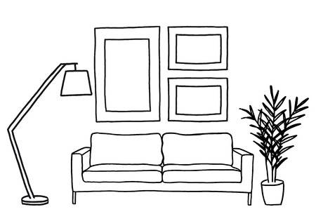 couch clipart simple