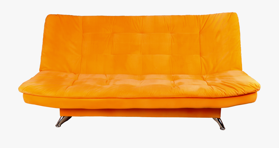 Orange png transparent . Couch clipart single sofa