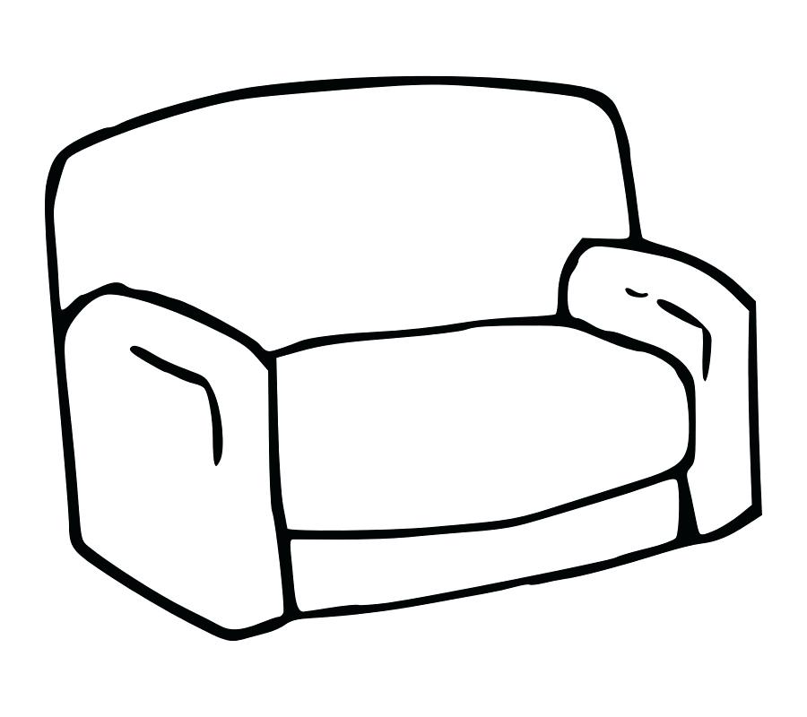 couch clipart sketch