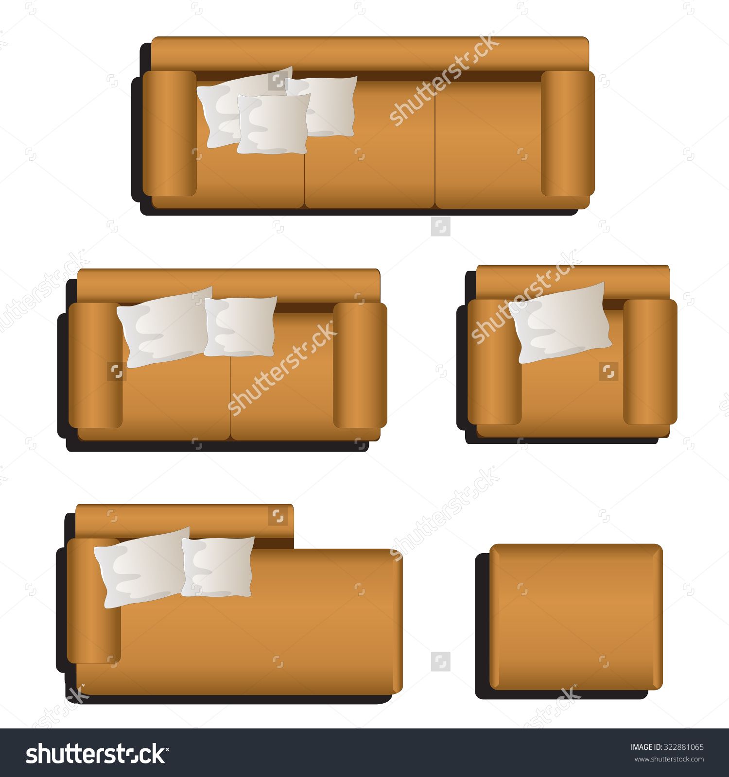 couch clipart top view