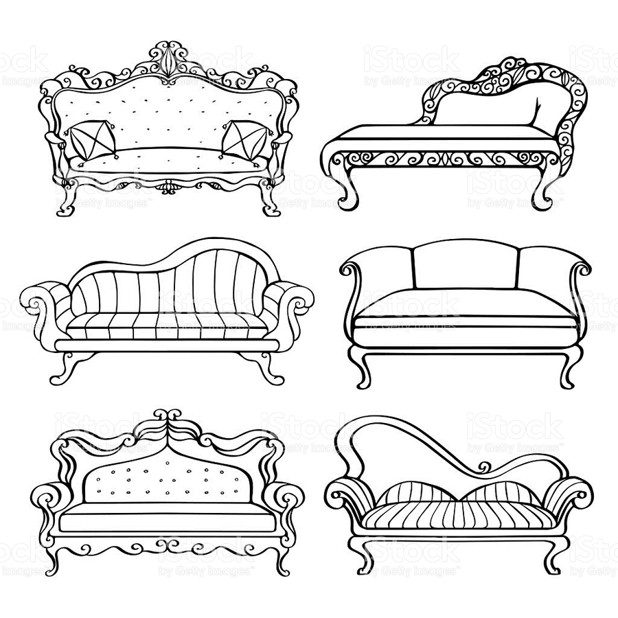 couch clipart vintage couch