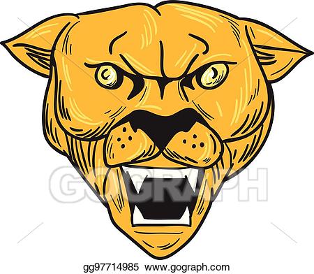 cougar clipart angry