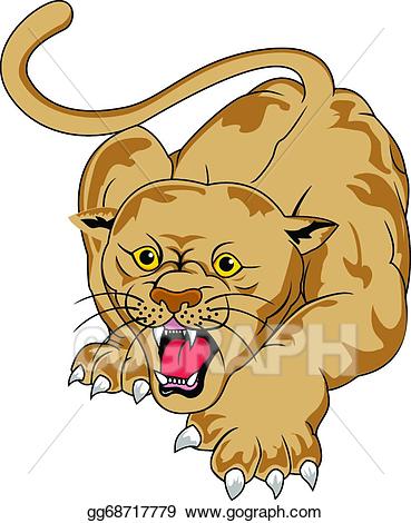 cougar clipart angry