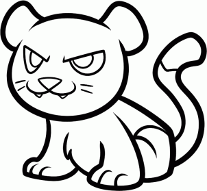 cougar clipart easy