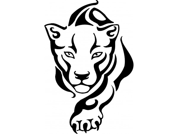cougar clipart panther outline