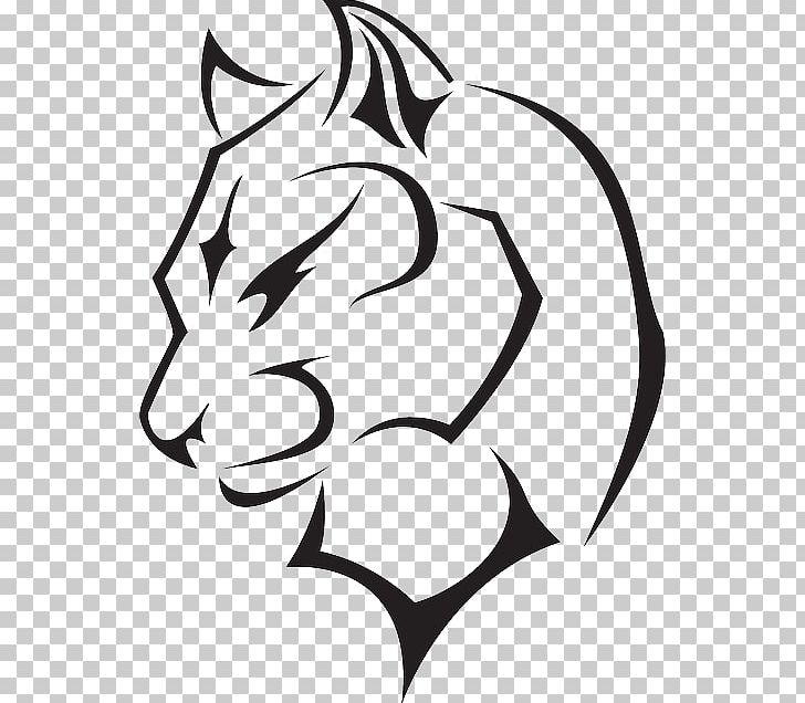 cougar clipart panther outline