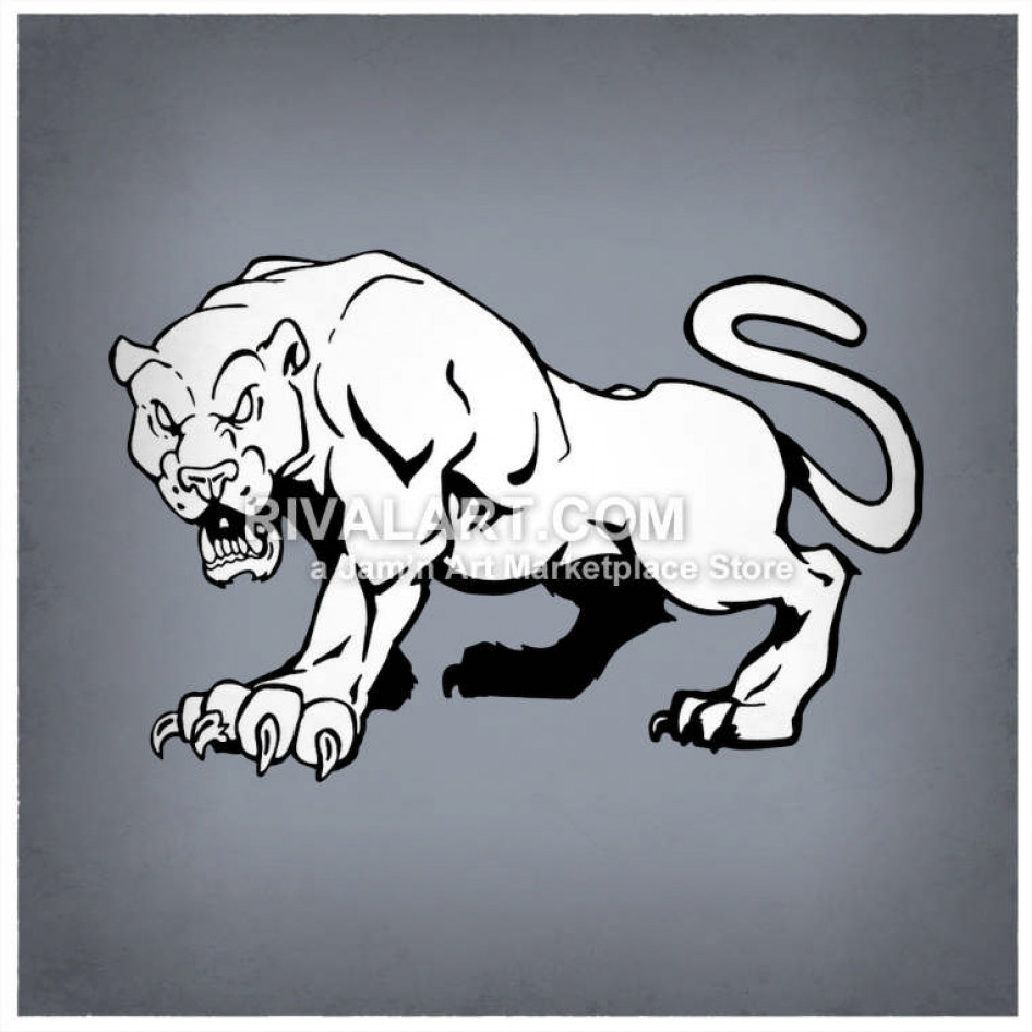 cougar clipart prowling panther